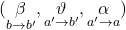 (\underset{b\to b'}\beta,\underset{a'\to b'}\vartheta,\underset{a'\to a}\alpha)